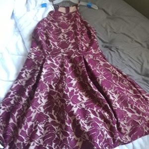 Maroon dress with lace